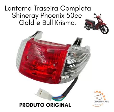 Lanterna Traseira Da Shineray Phoenix Gold 50cc Brinde