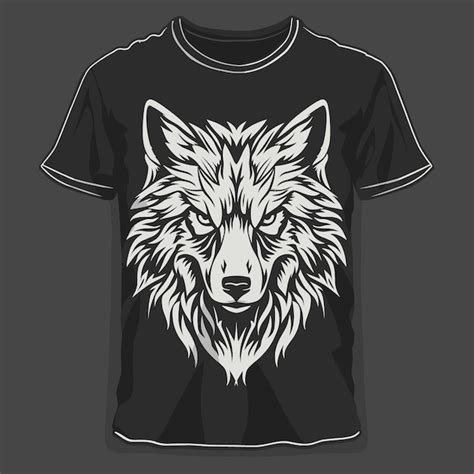 Diseño impreso de camiseta de lobo ilustración vectorial para su diseño