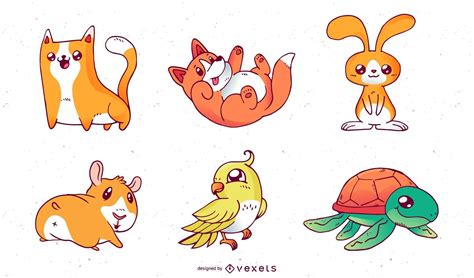 Descarga Vector De Vectores De Mascotas De Dibujos Animados