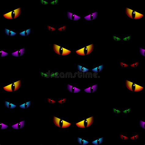 Halloween Ghost Eyes Seamless Background Vector Royalty Free Stock Image - Image: 33801676