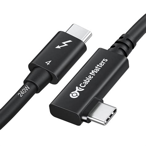 Cable Matters Rechtwinkliges Thunderbolt 4 Kabel 40 Gbit S Mit 8K