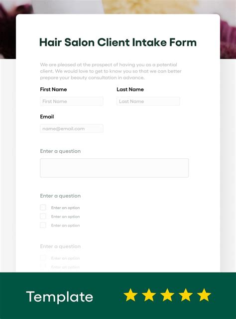 Salon Client Intake Form Template Portal Tutorials Hot Sex Picture