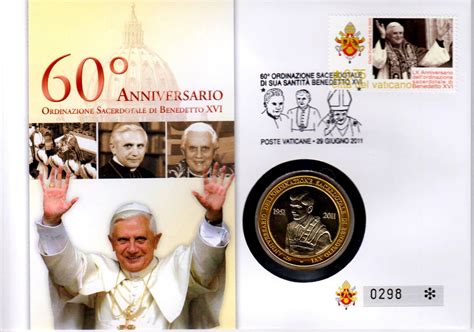 Vatikan Medaille Auf Numisbrief 2011 Numisbrief Papst Benedikt XVI