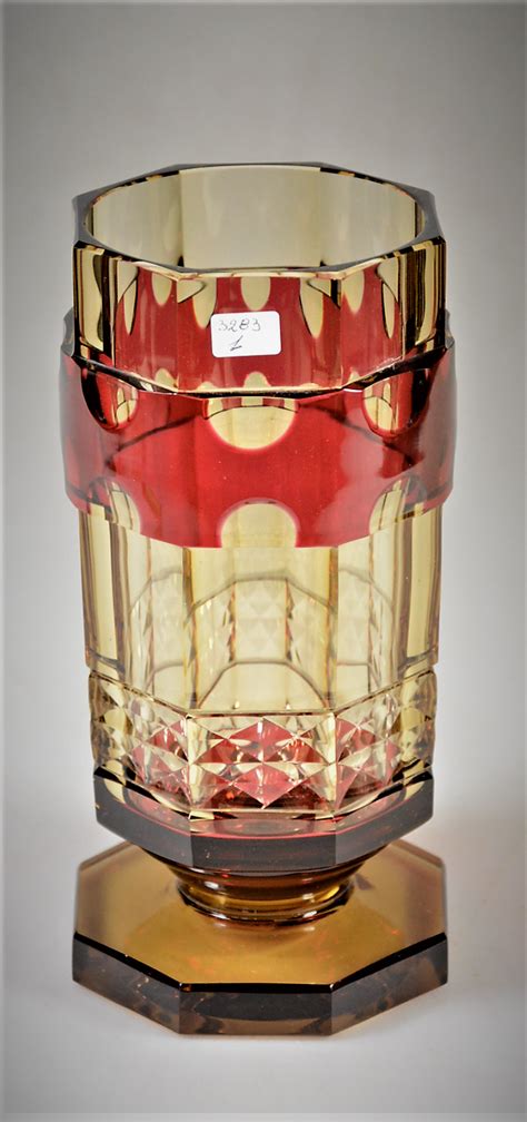 Val Saint Lambert Poque Vers Rare Vase Art Deco Georges