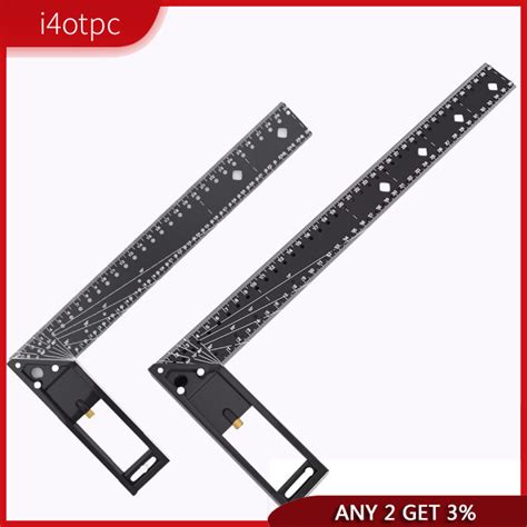 I4otpc Multi Angle Measuring Ruler Tool Carbon Steel 90 Degree