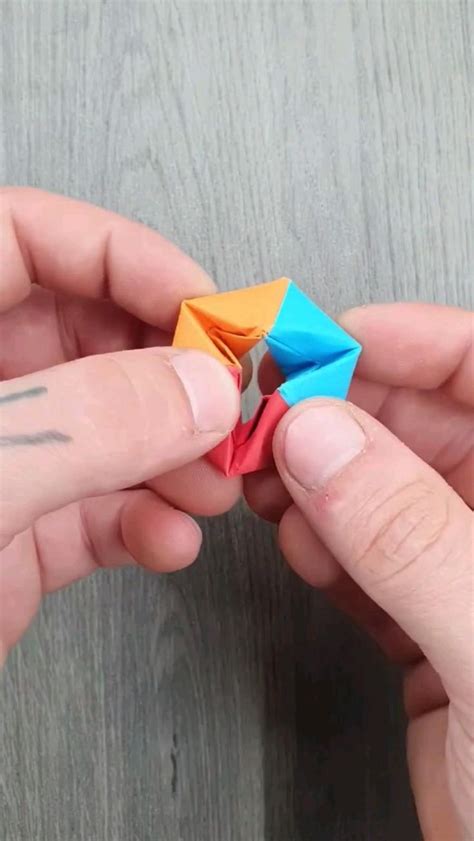 Origami Paper Moving Fidget Toy With Ski Sticky Note Crafts Diy