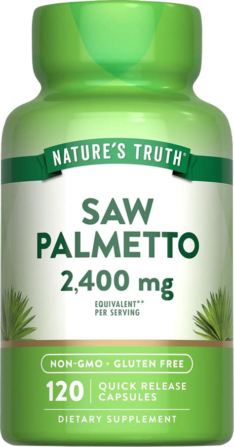 Amazon Nature S Truth Saw Palmetto Extract 2400mg 120 Capsules