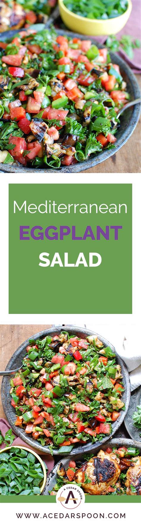 Mediterranean Eggplant Salad A Cedar Spoon