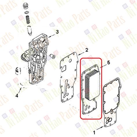 Теплообменник (Маслоохладитель) 6ISBE, 6ISDE для двигателей CUMMINS ...