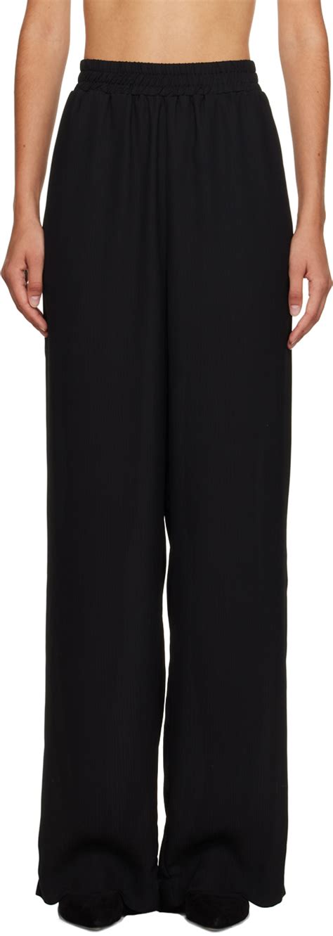 Han Kjobenhavn Black Fluid Trousers SSENSE Canada