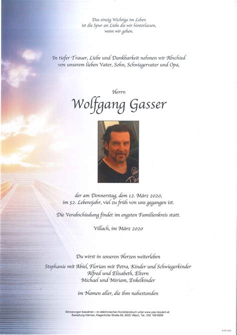 Parte F R Wolfgang Gasser Pax Requiem