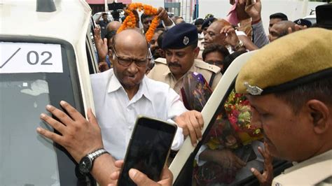 Ncp Crisis Sharad Pawar Rushes To Delhi For National Executive Meet