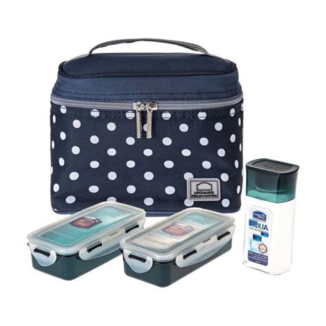 Jual Locknlock Dotted Lunch Box Set Kotak Makan Shopee Indonesia