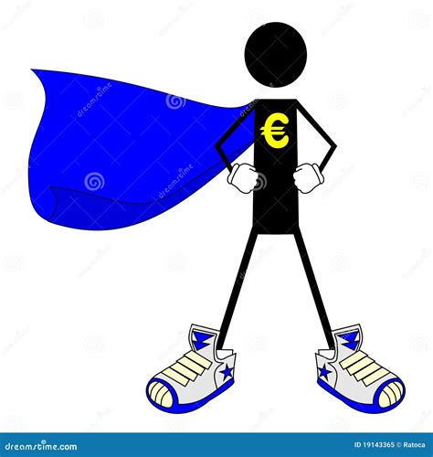 Super euro stock vector. Illustration of superhero, euro - 19143365