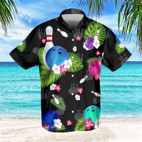 Bowling Tropical Hawaiian Shirt Bowling Shirt T For Bowling Etsy