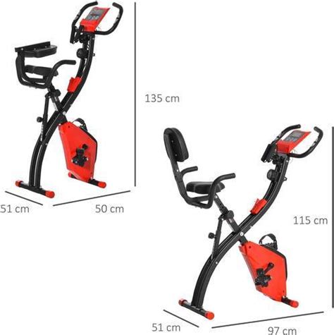 Homcom Vélo d appartement pliant 8 niveaux de résistance magnétique