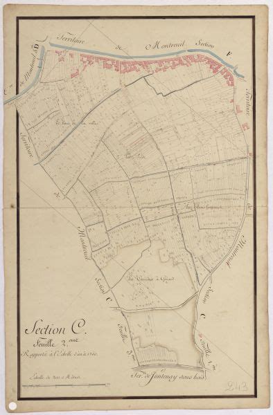 Cadastre Napol Onien Montreuil Section C E Feuille Document