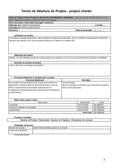 Modelo De Estrutura Do Plano De Gerencia Pdf