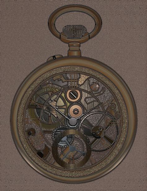 Pocket Watch Digital Art By James Barnes Fine Art America