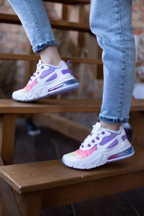 Кроссовки женские nike air max 270 react, белые (найк аир макс реакт ...
