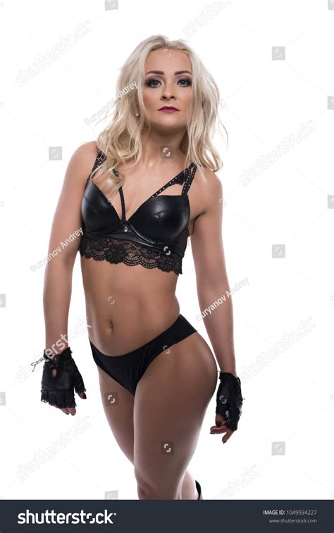 Sexy Blonde Lace Lingerie Cropped Isolated Stock Photo Shutterstock