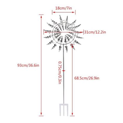 Garten Metall Windm Hle Magische Wind Spinner Einzigartige Windrad