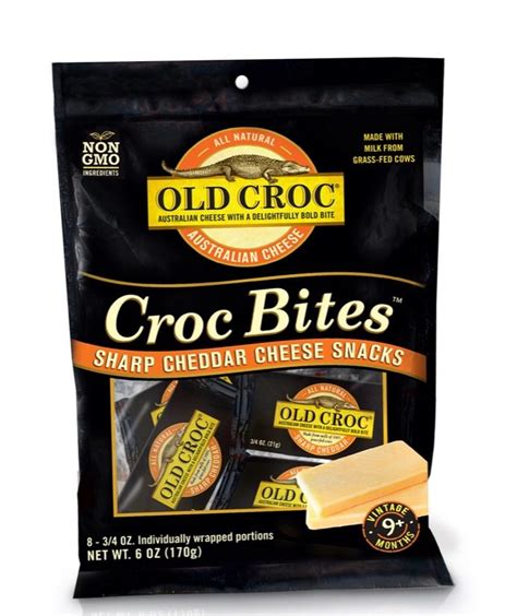 Croc Bites Sharp Cheddar Cheese Snacks Old Croc Cheese Cheese