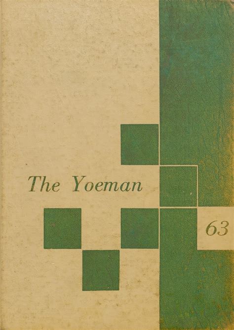 1963 yearbook from Yoe High School from Cameron, Texas for sale