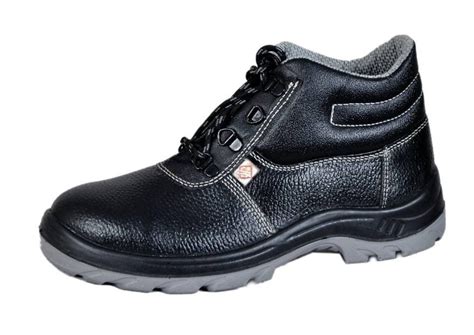 Zain Safety Zm 444 High Ankle Black Leather Safety Shoes At Rs 795 Kanpur Id 23456947930