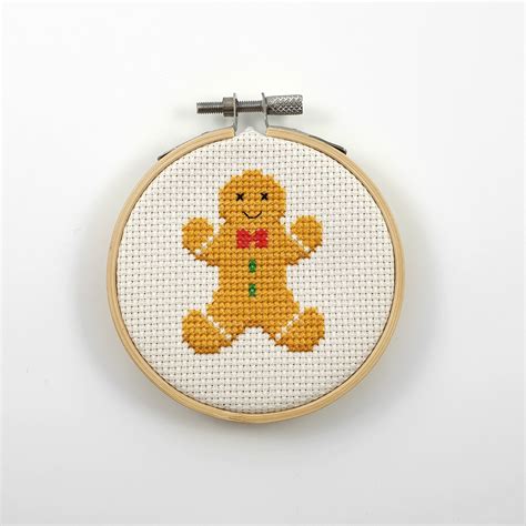 Gingerbread Man Cross Stitch Pattern Ringcat Design