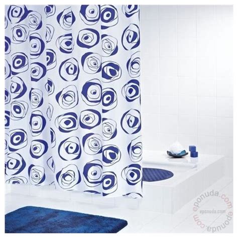 Ridder Andy Blue Tekstilna Zavesa Za Kupatilo 180x200 RI 41353