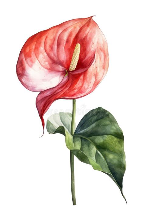 Anthurium Flower Graphic Elements Stock Illustration Illustration Of