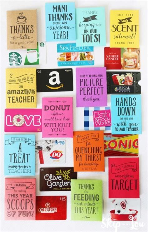 Fun Ways To Give Gift Cards For Teacher Appreciation Teacher Gift