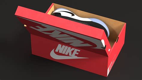 Shoe Box With Nike Sneakers1 3d Model 59 3ds Blend C4d Fbx