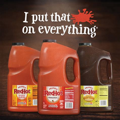 Frank S RedHot Original Cayenne Pepper Hot Sauce Gal One Gallon Bulk Container Of Cayenne