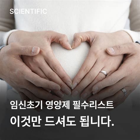 임신초기 영양제 필수리스트 이것만 드셔도 됩니다 건강정보 Scientific