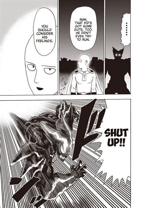 Saitama Vs Garou Manga Panel Chapter 163 One Punch Man Manga One