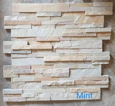 Beige Mint Sandstone Wall Cladding For Interior And Exterior At Rs