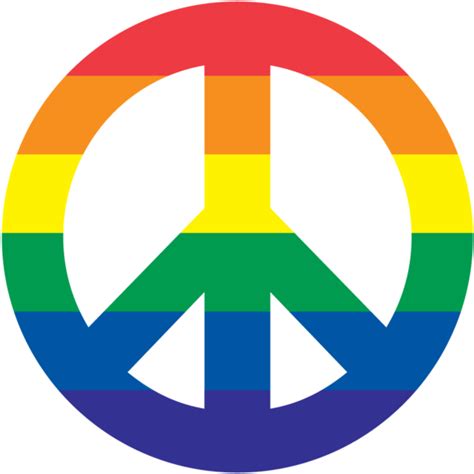 Rainbow Peace Sign 2 Inch Magnet