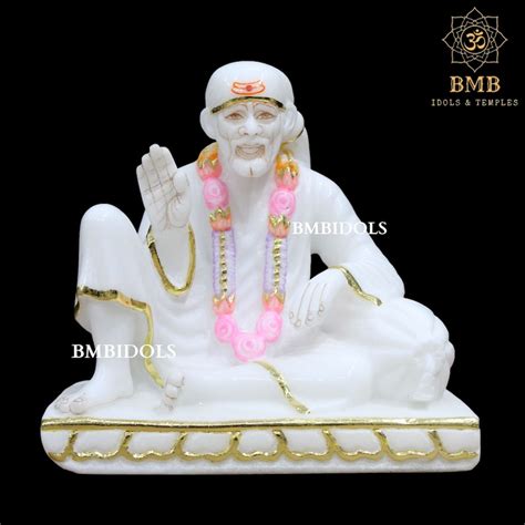 Sai Baba Statue Marble Sai Baba Idol Made In Natural White Marble In