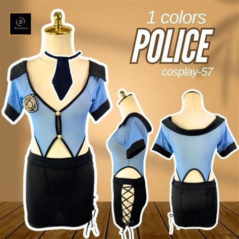 Jual Belladonna Id COD Baju Tidur Wanita Dewasa Lingerie COSPLAY 57 POLICE All Size Costume