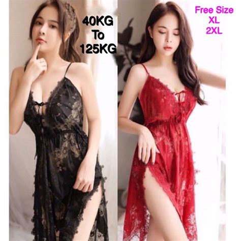 Plus Size Sexy Nightwear Plus Size Up To 100kg Sexy Sleepwear Lingerie Nightwear Baju Tidur