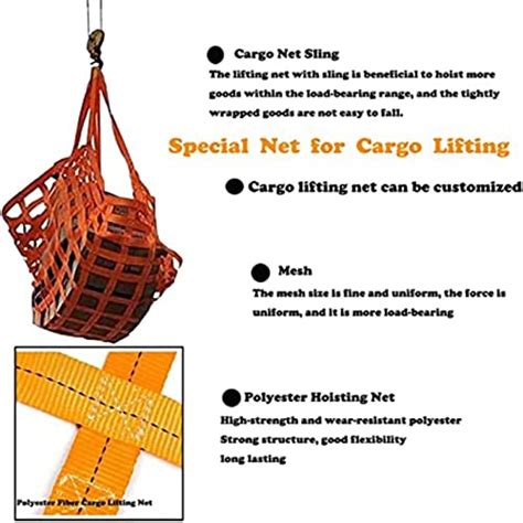 Lifting Net Heavy Objects - Flat Polyester Sling Hoisting Net-Cargo ...
