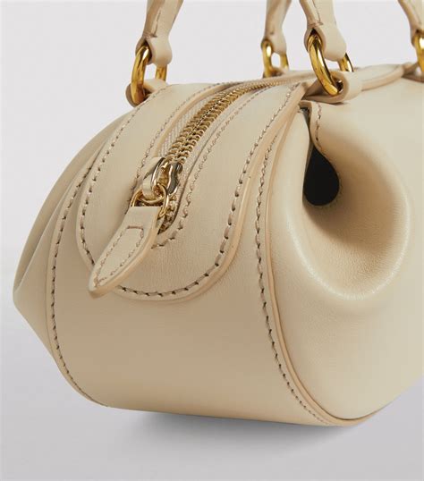 Yuzefi Beige Leather Brioche Top Handle Bag Harrods Uk