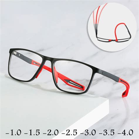 Bendable Anti Blue Light Blocking Myopia Glasses Sport Tr90 Silicone Frame Finished Glasses With