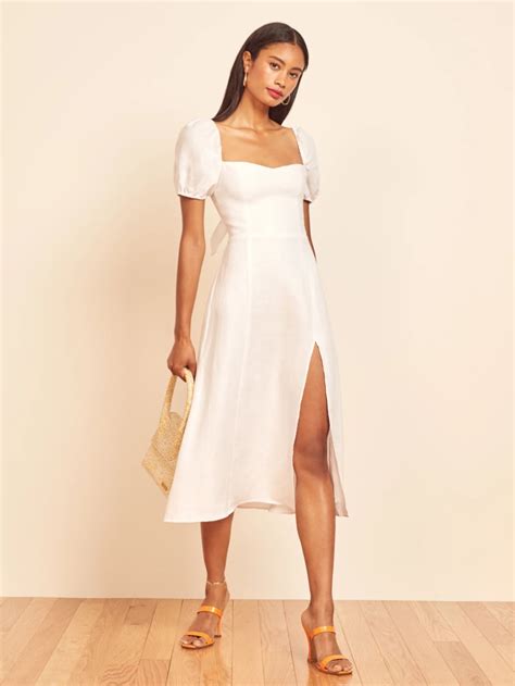 Reformation White Linen Clothing Shop