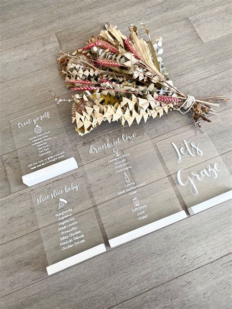 Acrylic Bar Menu Sign Drinks Menu Sign Wedding Reception Etsy