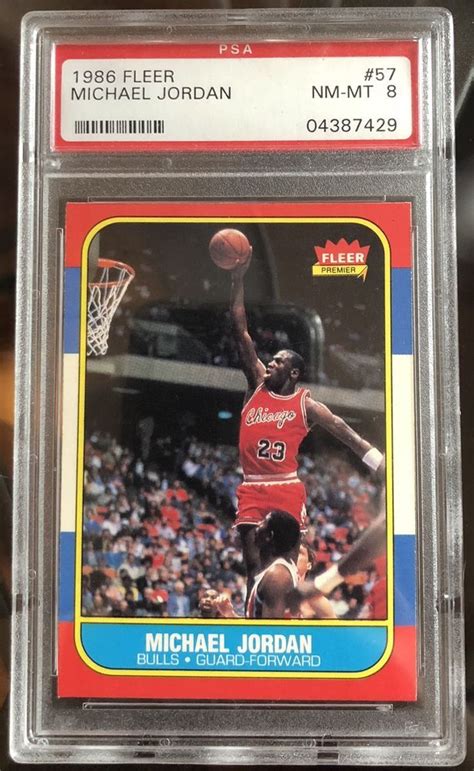 1986 Fleer Michael Jordan ROOKIE 57 PSA 8 Basketball Card NO RESERVE