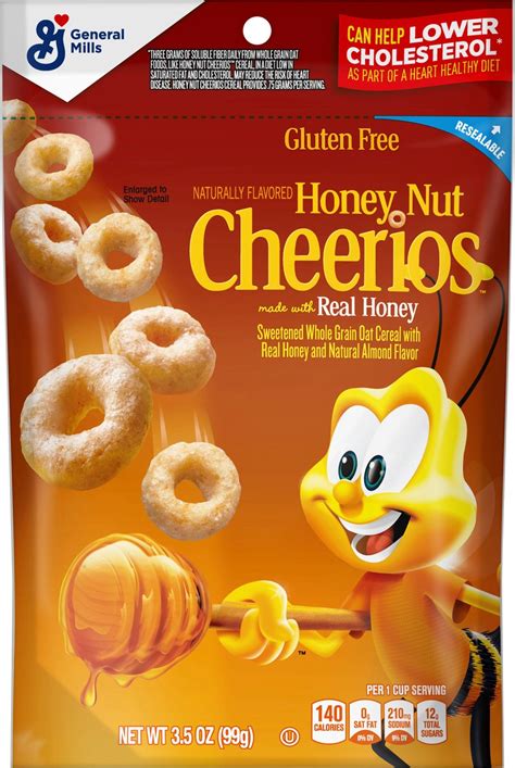 Cheerios Honey Nut Cheerios Heart Healthy Cereal 3 5 Oz Resealable Bag 3 5 Oz Shipt