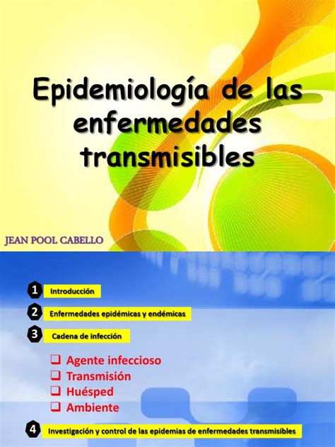 Epidemiología De Las Enfermedades Transmisibles Epidemias Infección